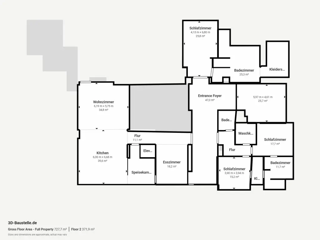 3D Baustelle de Floor 2 1 &ndash; 3 Geb&auml;udescan - Laservermessung - 360&deg; Tour