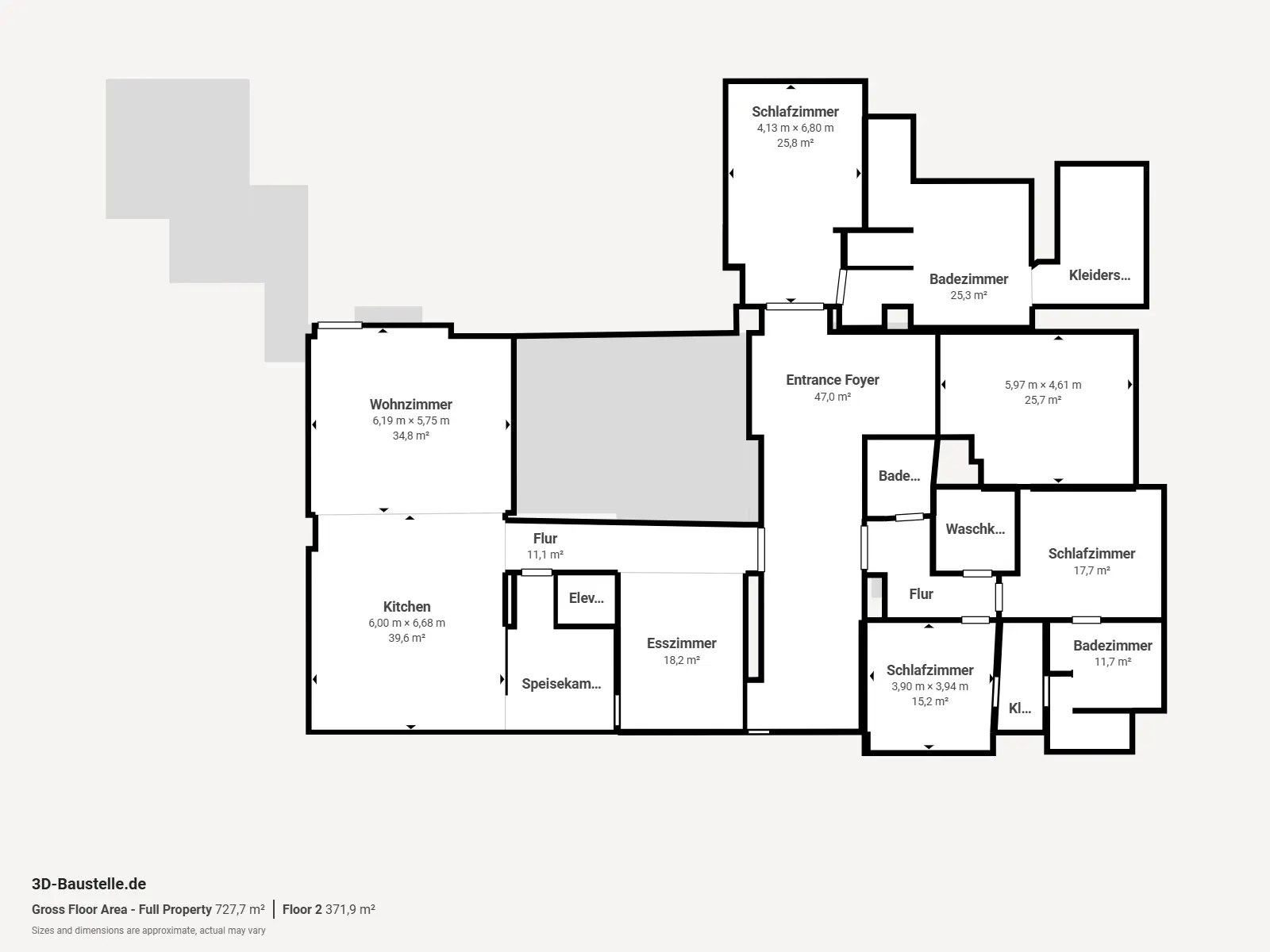 3D Geb&auml;udescan Grundriss Visualisierung