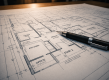 Detaillierter Architekturplan auf Lichttisch 4